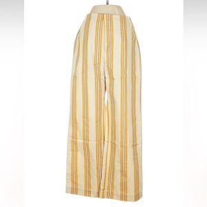NWT Abercrombie & Fitch Twill Cotton Yellow Brown Striped Pants Size Small